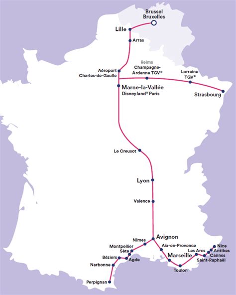 destination tgv depuis bruxelles.